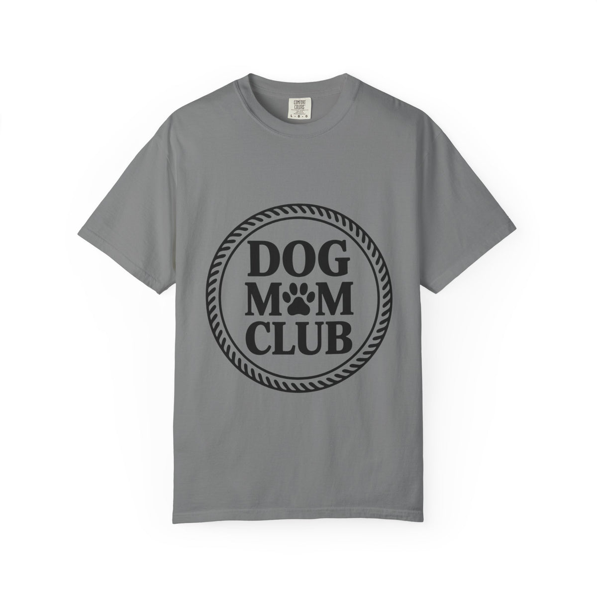 Dog Mom Club Badge Shirt, Vintage Stamp Dog Lover T-Shirt, Funny Dog Mom Gift, Minimalist Paw Print Tee