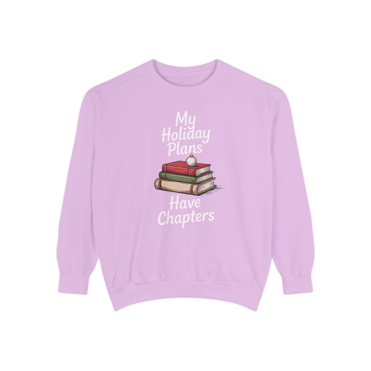 Bookish Christmas Sweatshirt, My Holiday Plans Have Chapters, Funny Book Lover Gift, Reader Christmas Crewneck, Bookworm Holiday Shirt, Boo…