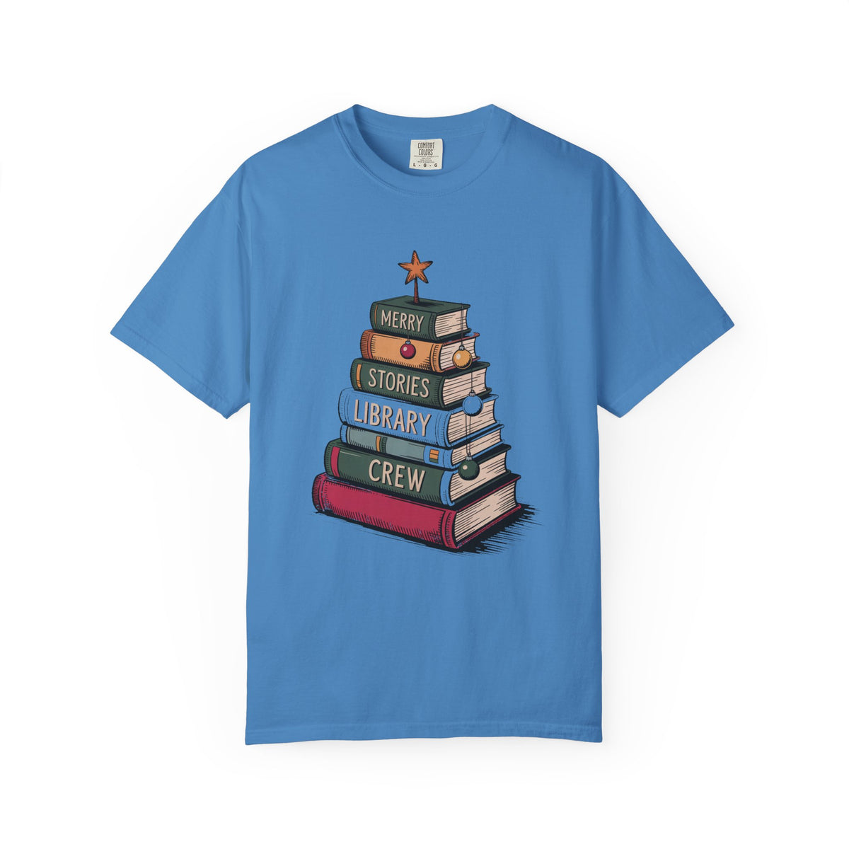 Librarian Christmas Shirt, Merry Stories Library Crew Tee, Christmas Gift For Librarian, Library Staff Christmas Crew Shirt, Book Lover Hol…