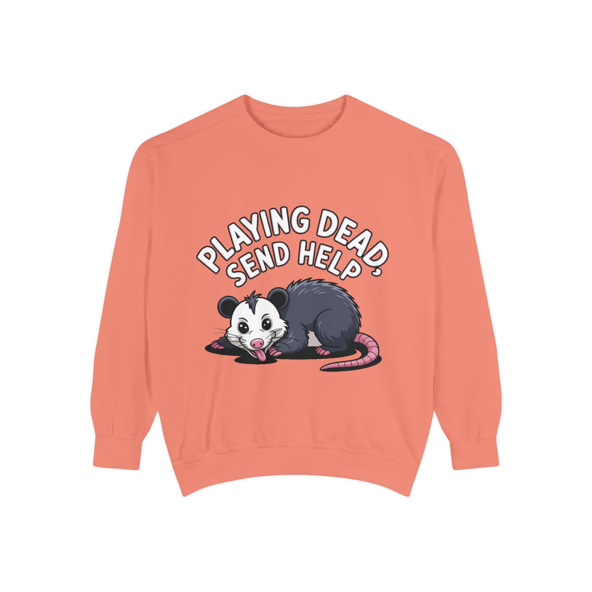 Funny Opossum Sweatshirt, Playing Dead Send Help Crewneck, Cute Possum Lover Gift, Funny Animal Sweatshirt for Introverts
