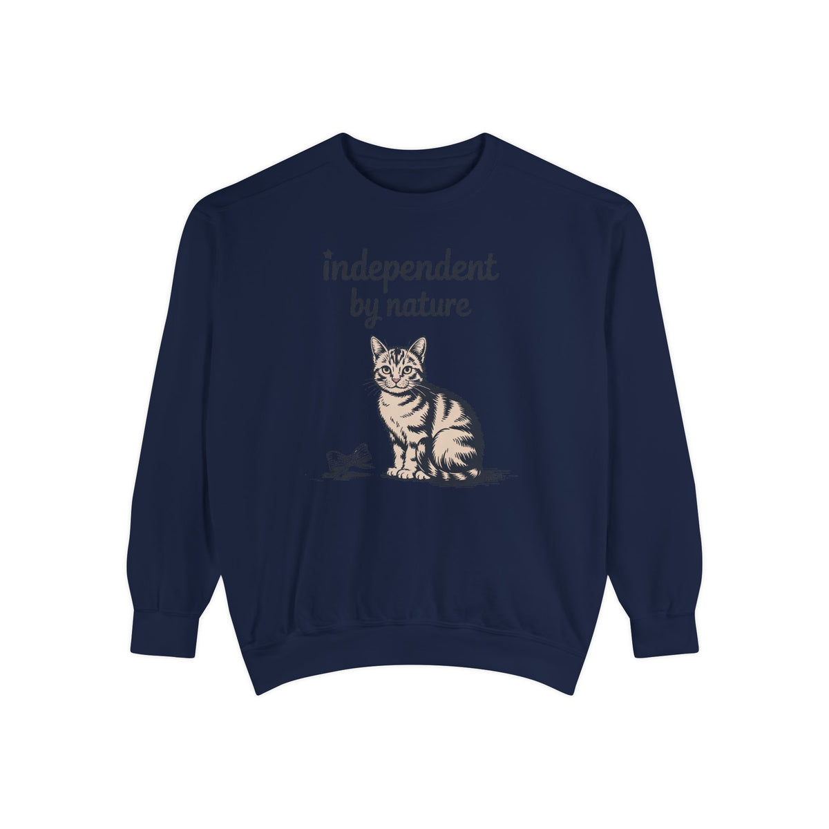 Cat Owner Sweatshirt, Independent By Nature Crewneck, Fourth Of July Cat Lover Gift, Funny Cat Mom Sweatshirt, Patriotic Cat Shirt, 4th Of…