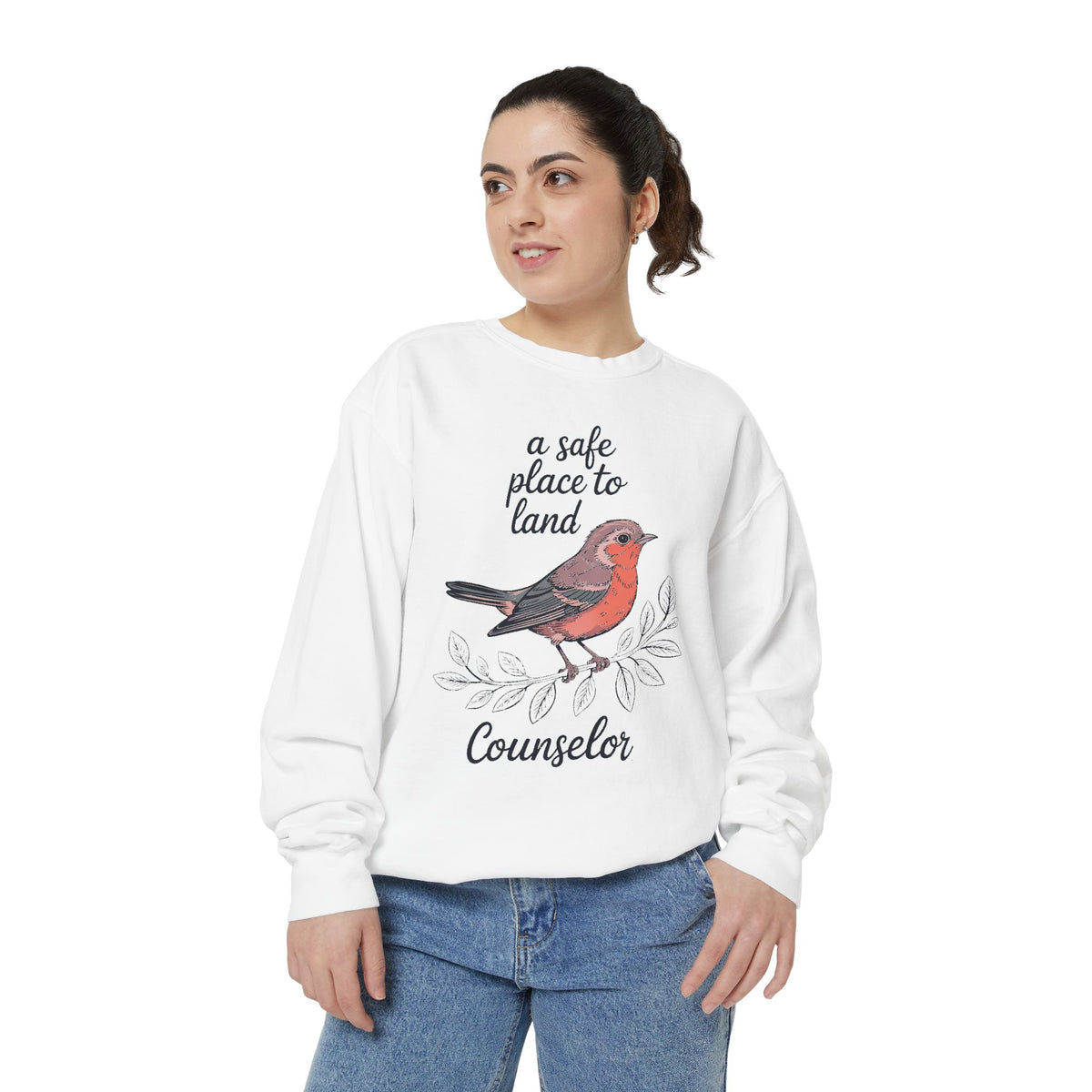 School Counselor Sweatshirt, A Safe Place To Land, Counselor Appreciation Gift, Teacher Appreciation Crewneck, Counselor Week Sweatshirt, G…