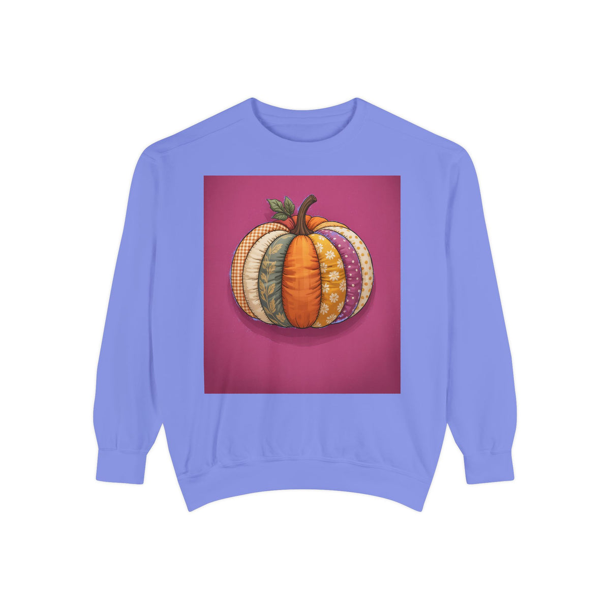 Patchwork Pumpkin Sweatshirt, Fall Quilted Pumpkin Crewneck, Halloween Sweatshirt, Cozy Autumn Gift, Cottagecore Fall Sweater