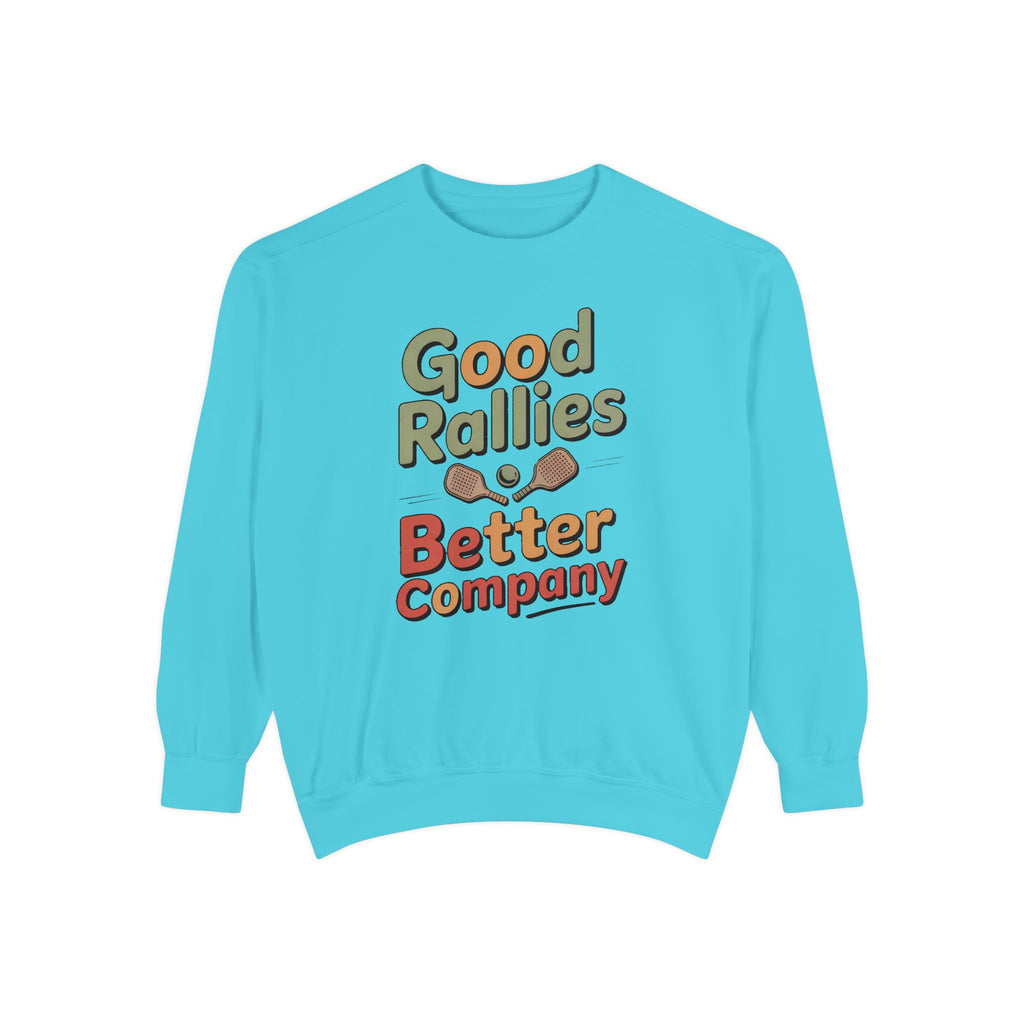 Pickleball Sweatshirt, Good Rallies Better Company, Pickleball Lover Gift, Hobby Gift For Pickleball Player, Retro Pickleball Crewneck, Pic…