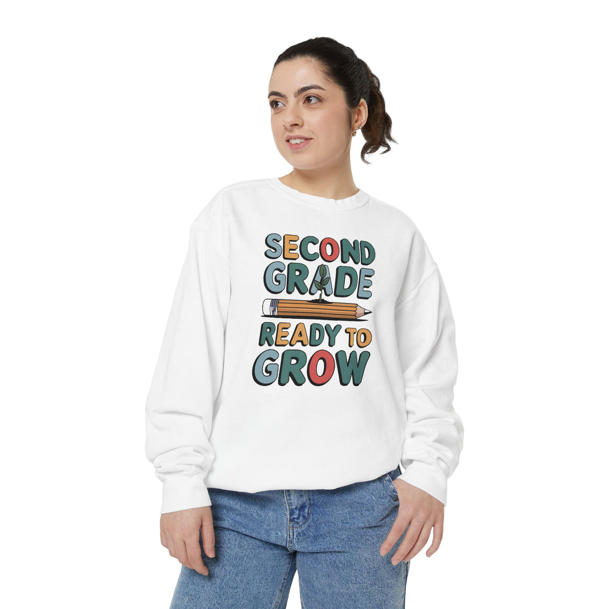 Second Grade Sweatshirt, Ready To Grow Back To School Shirt, Second Grader Gift, First Day Of School Crewneck, Cute Student Sweatshirt