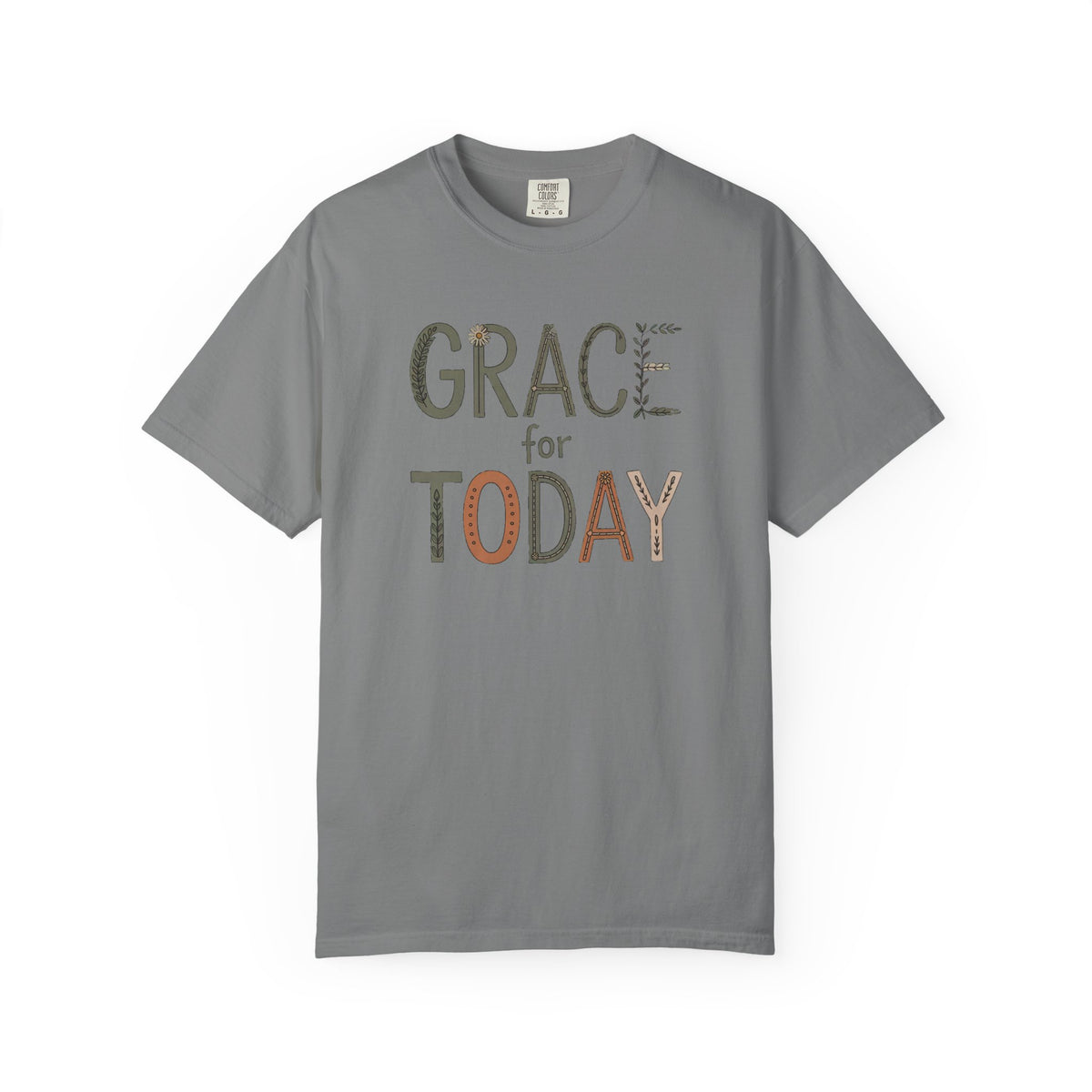 Christian Shirt For Women, Grace For Today Tee, Faith Gift For Her, Religious T-Shirt, Inspirational Christian Gift, Floral Cross Shirt