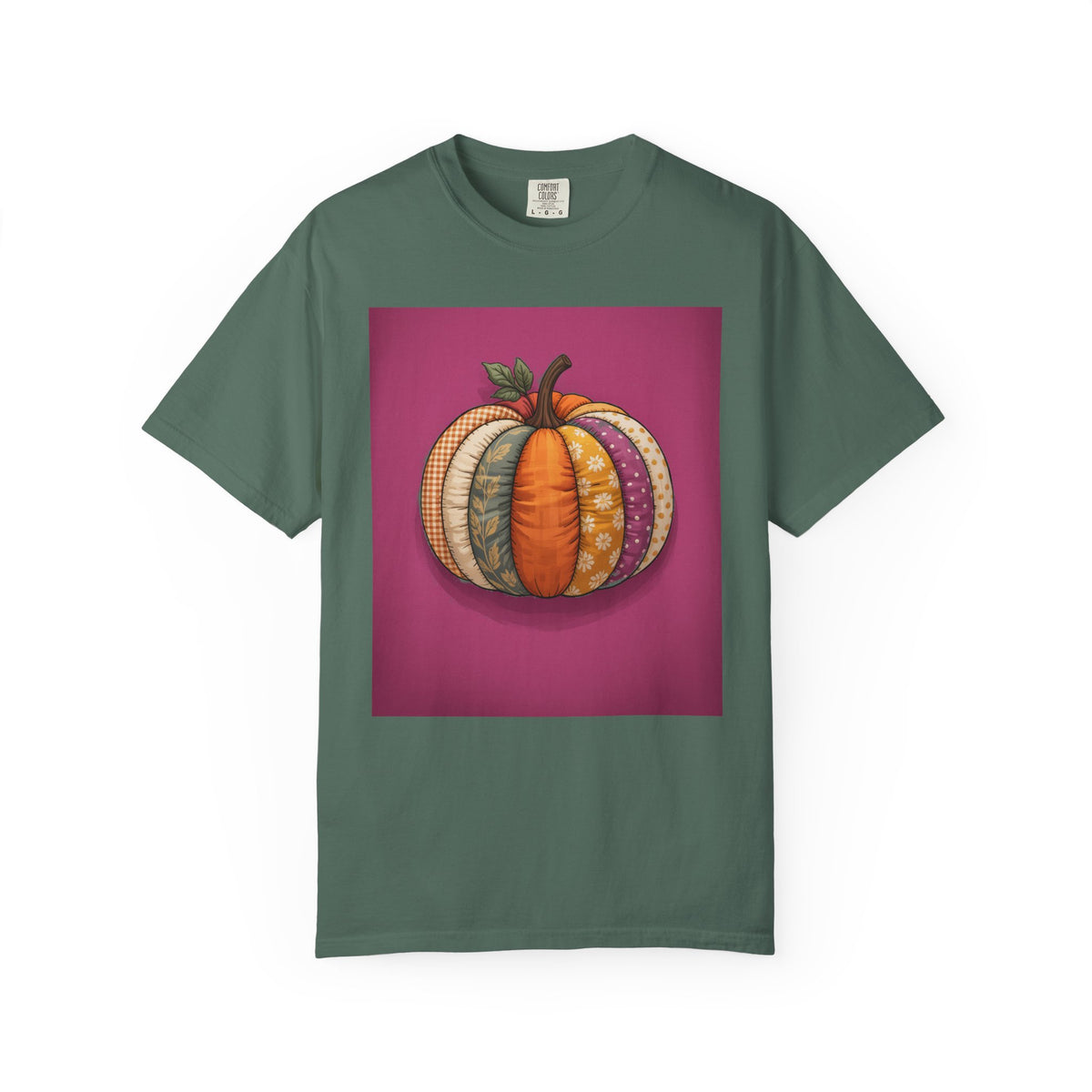 Patchwork Pumpkin Halloween Shirt, Cute Fall Pumpkin T-Shirt, Autumn Quilted Pumpkin Tee, Halloween Gift for Women