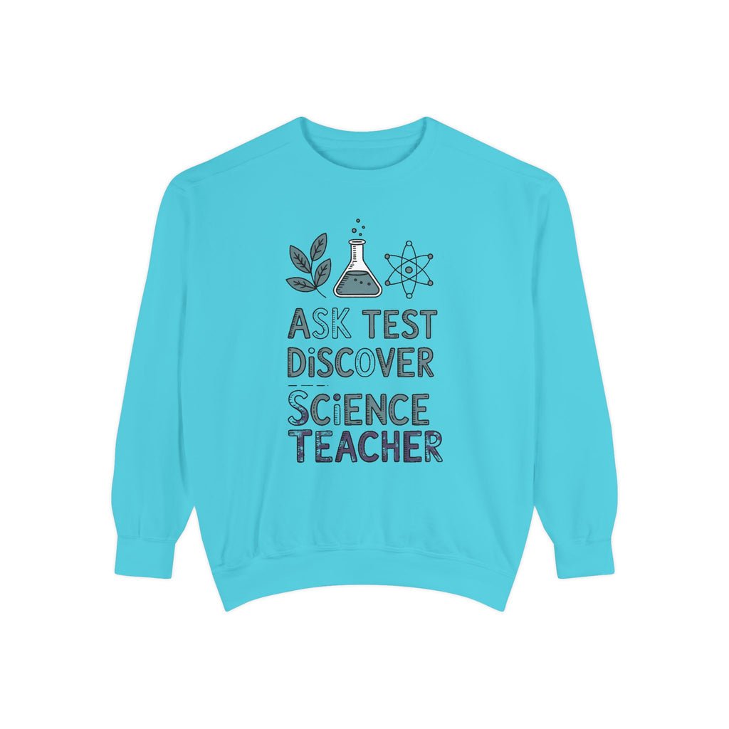 Science Teacher Sweatshirt, Ask Test Discover Crewneck, Science Teacher Retirement Gift, Professions Sweater, Science Teacher Appreciation…