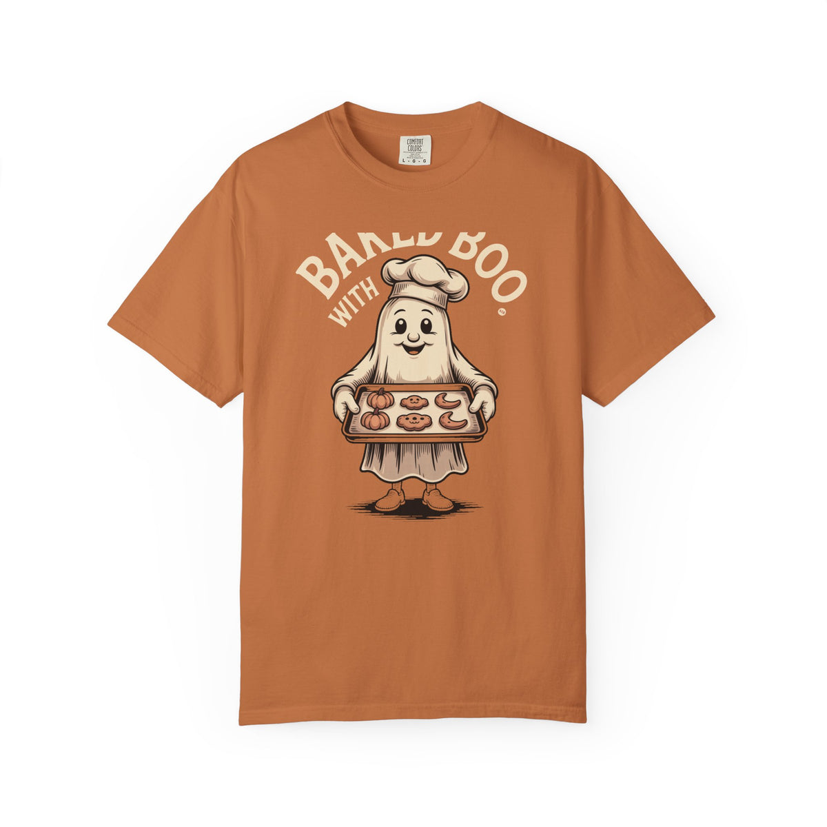 Baked With Boo Ghost Shirt, Funny Halloween Baking T-Shirt, Cute Ghost Cookie Tee, Spooky Season Bakery Gift
