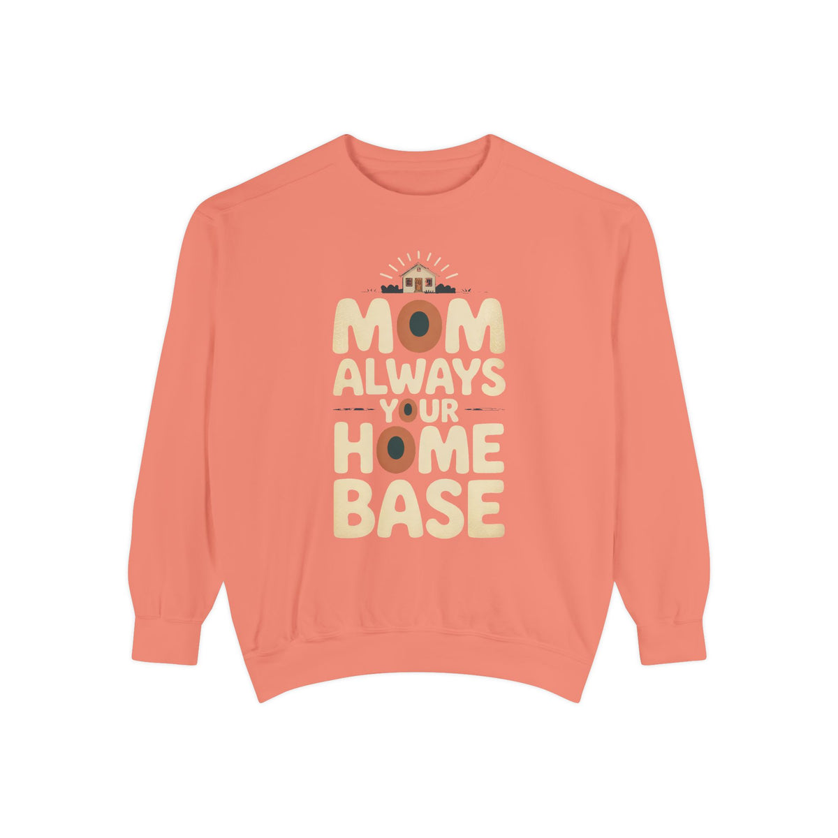 Mom Sweatshirt, Mother's Day Gift For Mom From Adult Child, Always Your Home Base Crewneck, Retro Mom Gift, Embroidered Mom Sweater
