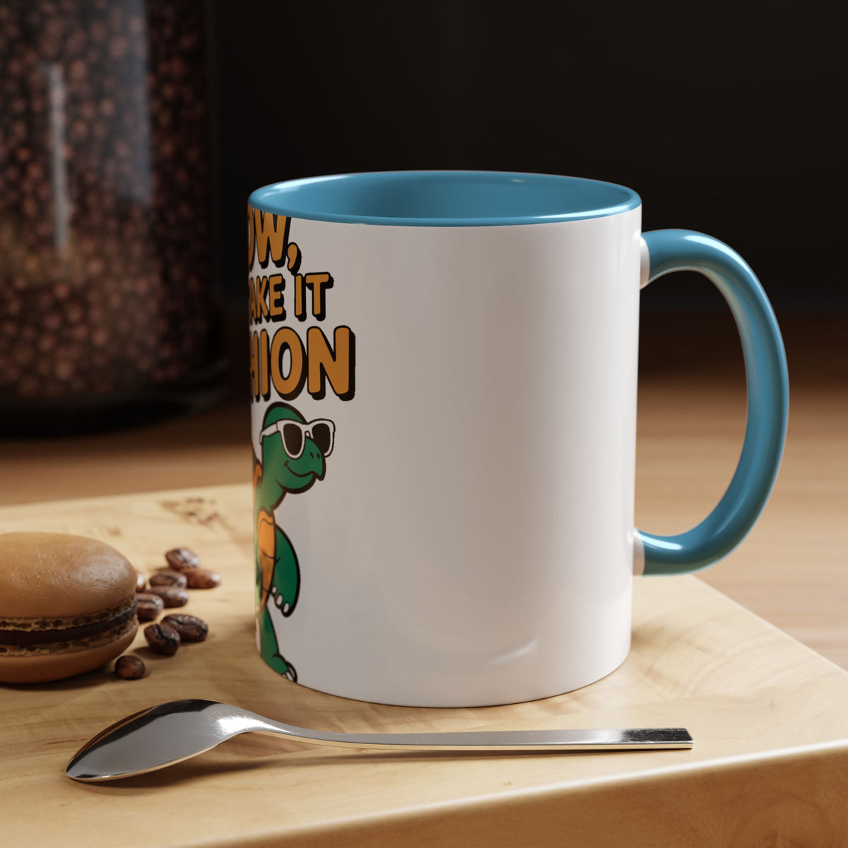 Slow But Fashion Turtle Mug, Funny Sunglasses Turtle Coffee Cup, Cute Turtle Lover Gift, Sassy Animal Mug for Coffee Tea Lovers