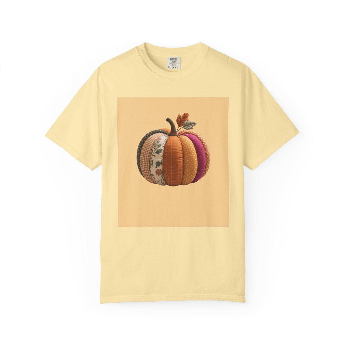 Patchwork Pumpkin T-Shirt, Cute Fall Pumpkin Halloween Shirt, Quilted Autumn Pumpkin Tee, Cozy Halloween Gift
