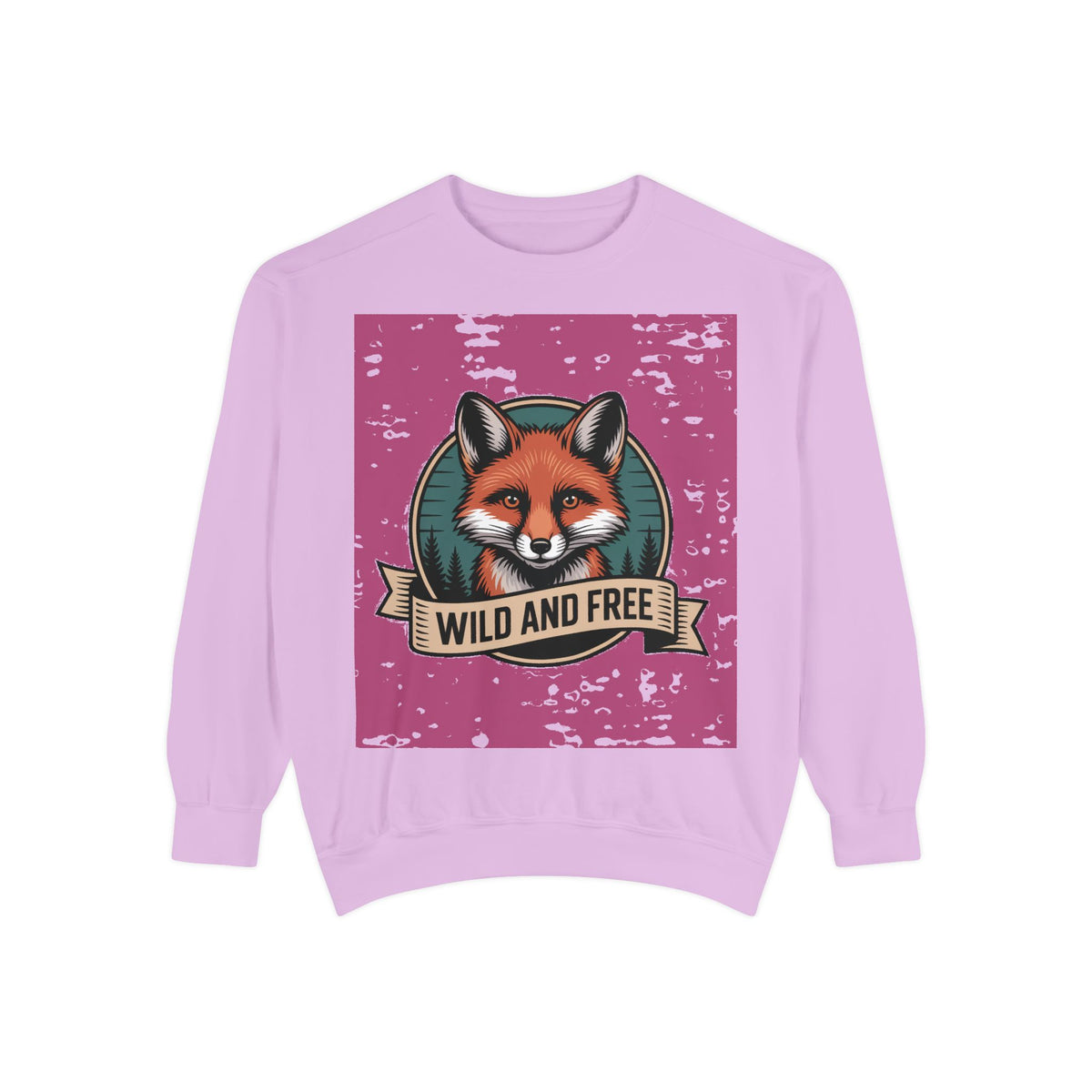 Retro Fox Badge Sweatshirt, Vintage Wildlife Crewneck, Wild and Free Outdoor Sweatshirt, Fox Lover Gift