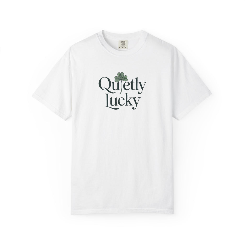 Introvert St Patrick's Day Shirt, Quietly Lucky Tee, Minimalist Shamrock Shirt For Introverts, Funny St Paddy's Gift, Lucky Charm Tee