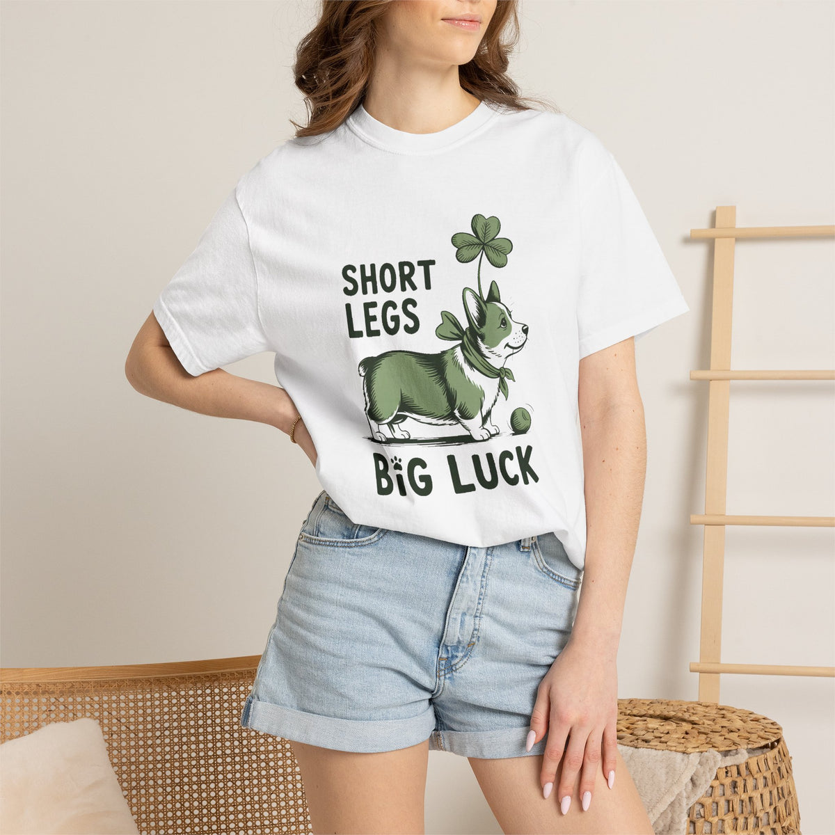 Corgi Owner Shirt, St Patrick's Day Shirt, Short Legs Big Luck Corgi Tee, Funny Corgi Gift, St Paddy's Day Dog Lover Shirt, Lucky Corgi Mom…
