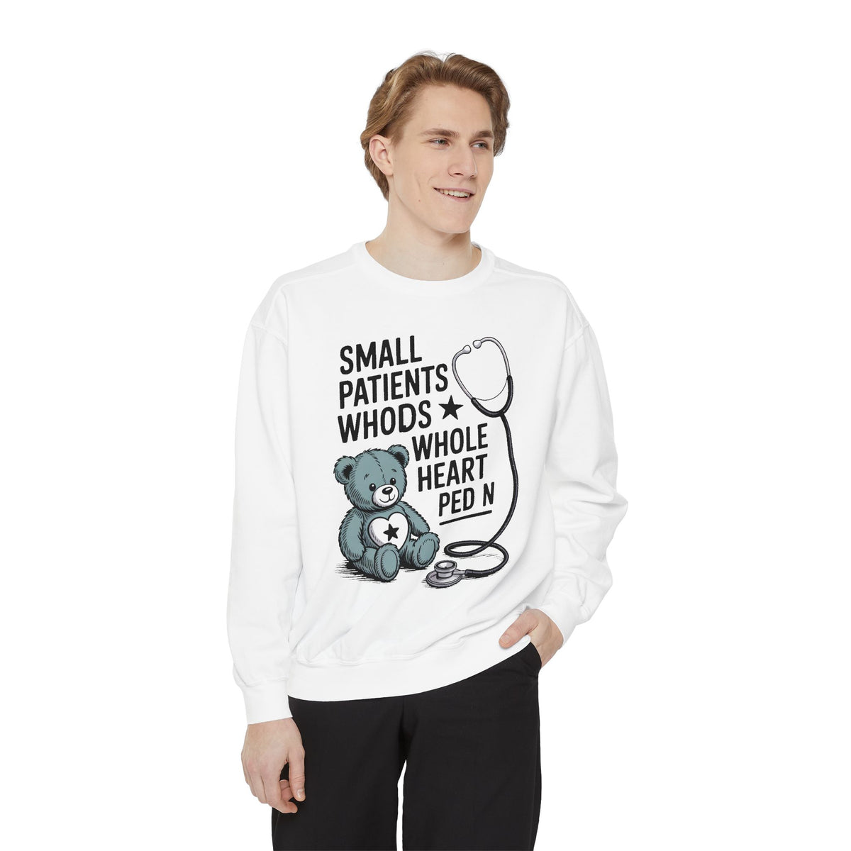 Peds RN Sweatshirt, Pediatric Nurse Gift, Small Patients Whole Heart Crewneck, Nurse Retirement Gift, Pediatric Nurse Appreciation Sweatshi…