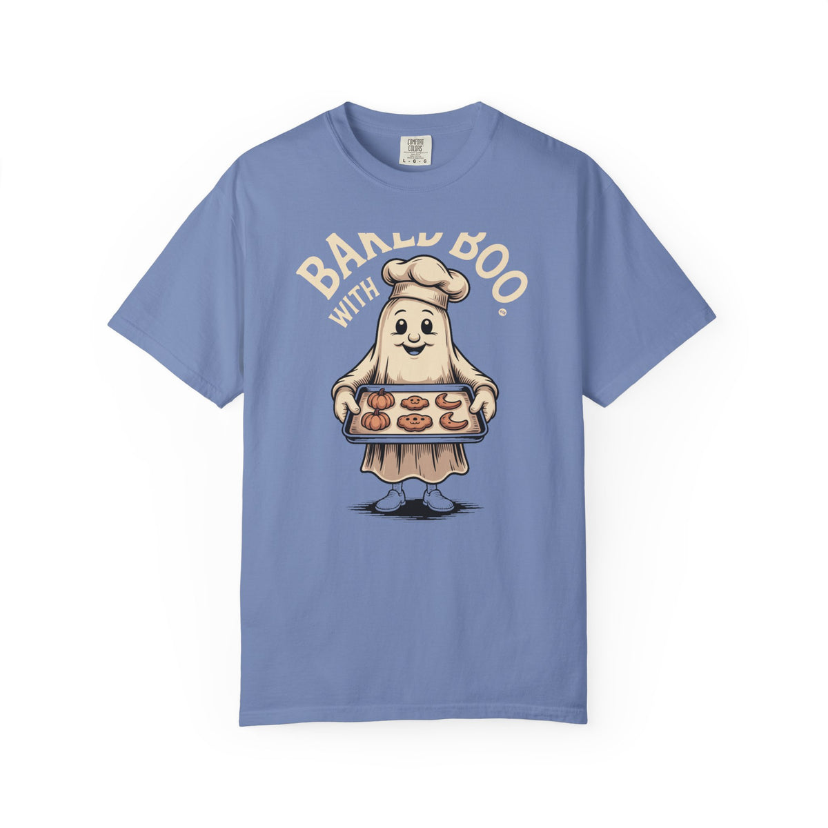 Baked With Boo Ghost Shirt, Funny Halloween Baking T-Shirt, Cute Ghost Cookie Tee, Spooky Season Bakery Gift
