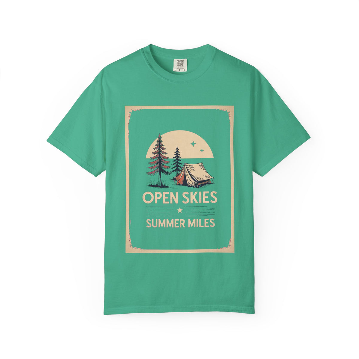 Camping Shirt, Fourth Of July Shirt, Open Skies Summer Miles Tee, 4th Of July Camping Gift, Retro Outdoor Tee, Camping Trip Shirt
