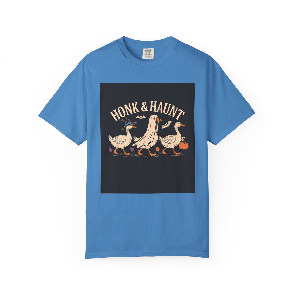 Honk & Haunt Geese Halloween Shirt, Funny Vintage Goose Halloween Tee, Witch Ghost Pumpkin Goose Gift, Spooky Season T-Shirt