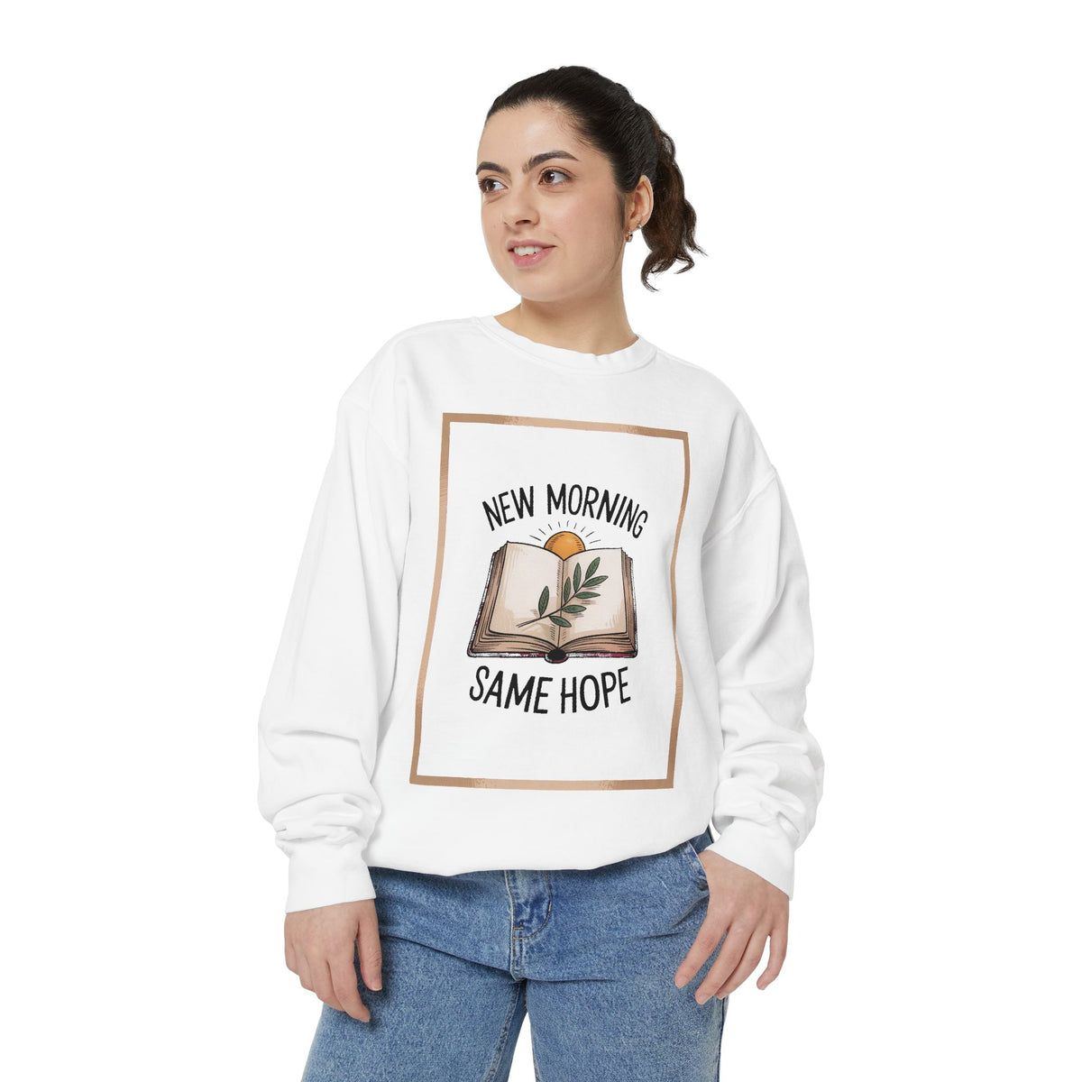 Christian Encouragement Sweatshirt, New Morning Same Hope Gift, Faith Based Crewneck, Inspirational Christian Gift, Religious Sweatshirt fo…