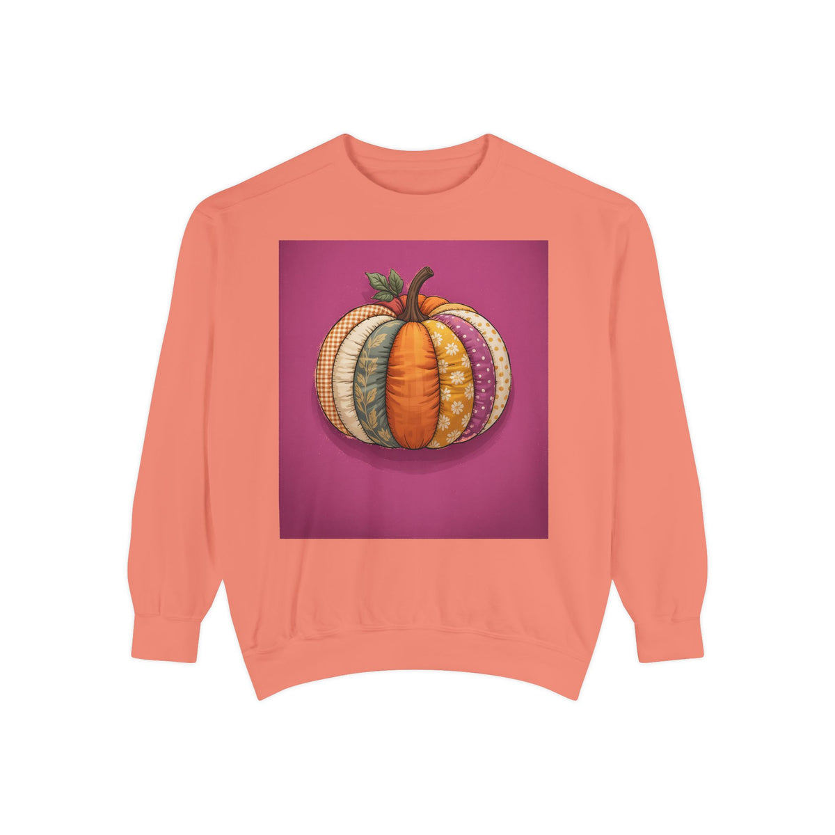Patchwork Pumpkin Sweatshirt, Fall Quilted Pumpkin Crewneck, Halloween Sweatshirt, Cozy Autumn Gift, Cottagecore Fall Sweater