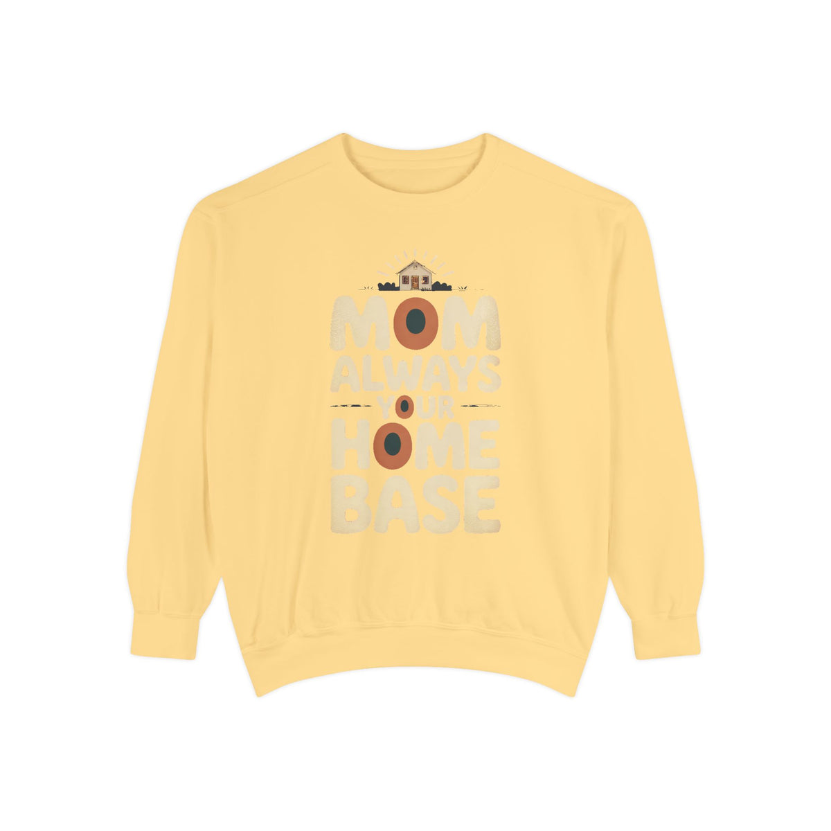 Mom Sweatshirt, Mother's Day Gift For Mom From Adult Child, Always Your Home Base Crewneck, Retro Mom Gift, Embroidered Mom Sweater
