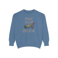 Yoga Lover Sweatshirt, Make Room To Breathe Crewneck, Yoga Hobby Gift, Embroidered Yoga Sweatshirt, Mindfulness Gift For Her, Yogi Pullover