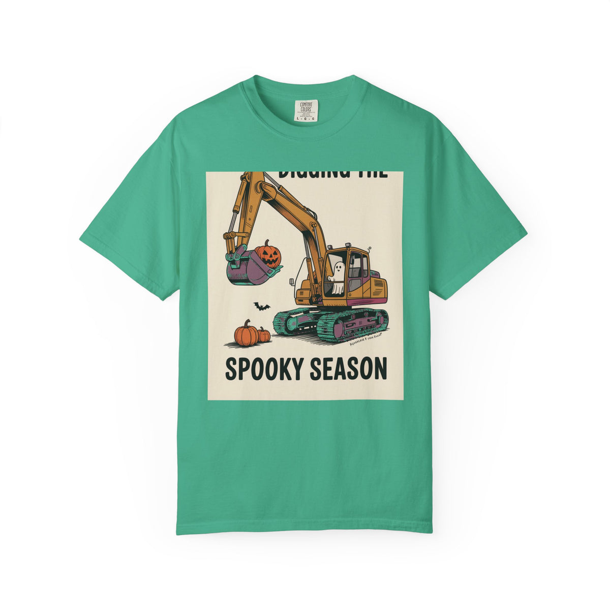 Halloween Excavator Shirt, Digging The Spooky Season Tee, Funny Ghost Pumpkin T-Shirt, Construction Halloween Gift