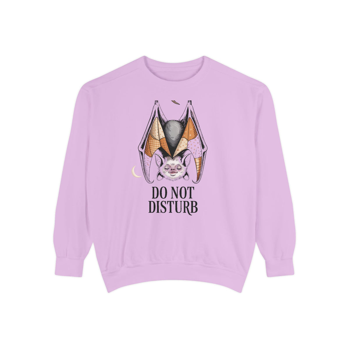 Do Not Disturb Bat Sweatshirt, Halloween Crewneck, Cute Sleepy Bat Embroidered Sweatshirt, Spooky Season Gift