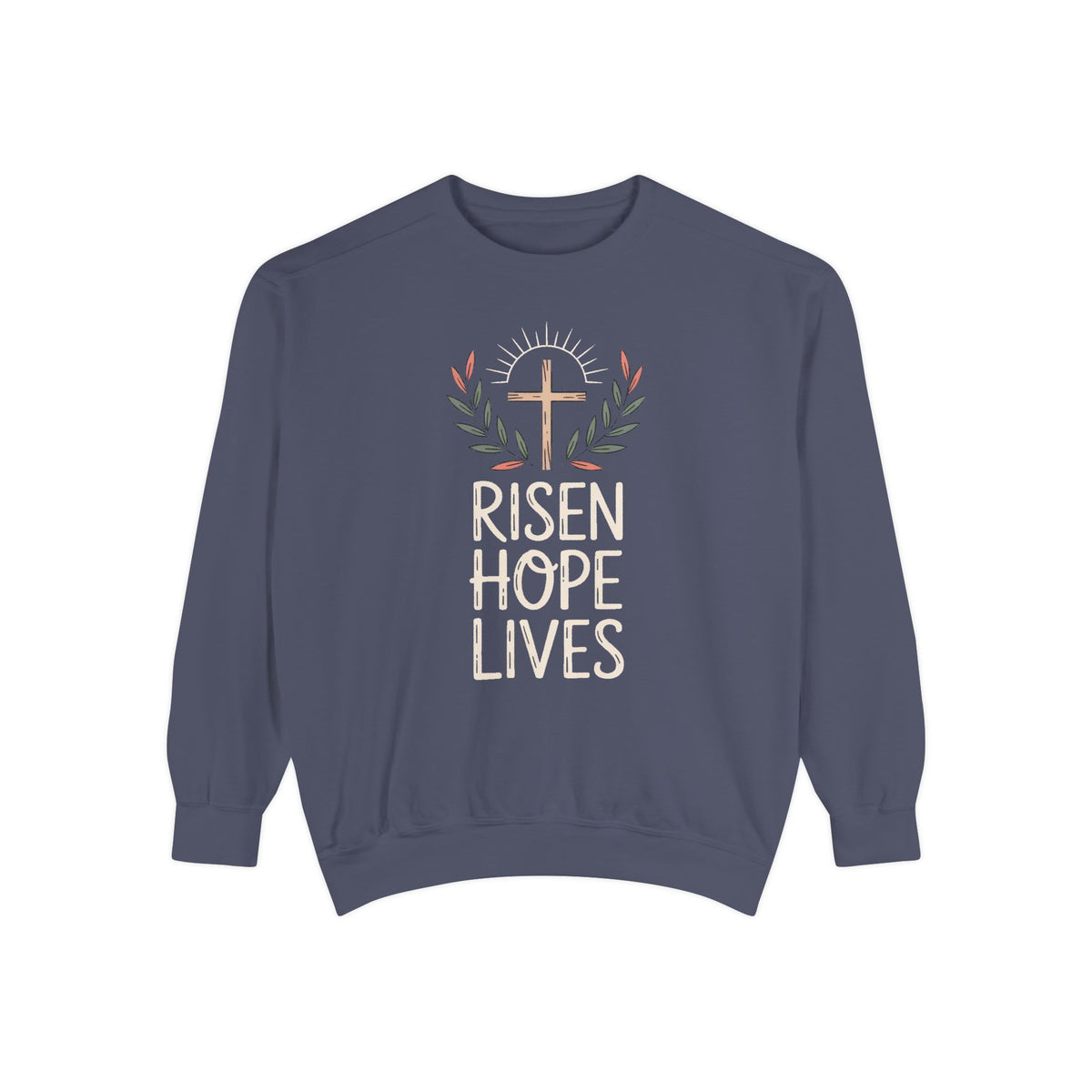 Christian Easter Sweatshirt, Risen Hope Lives Crewneck, He Is Risen Gift, Religious Easter Crewneck, Faith Based Easter Gift, Cross Sweatsh…