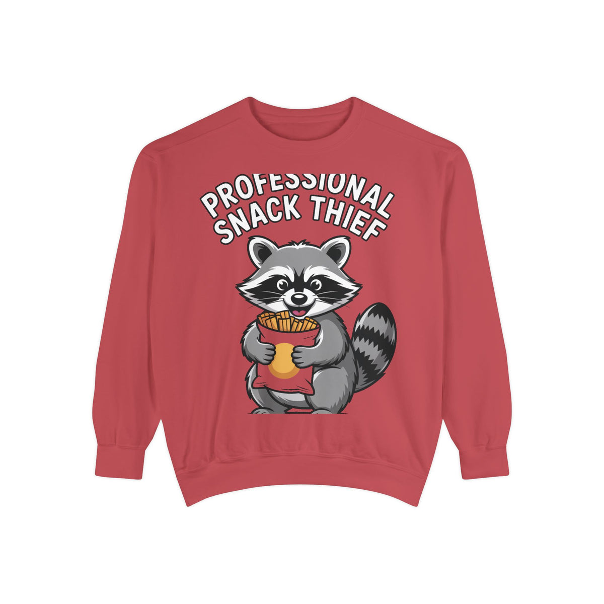 Professional Snack Thief Sweatshirt, Funny Raccoon Crewneck, Cute Raccoon Chip Bandit Sweatshirt, Snack Lover Gift
