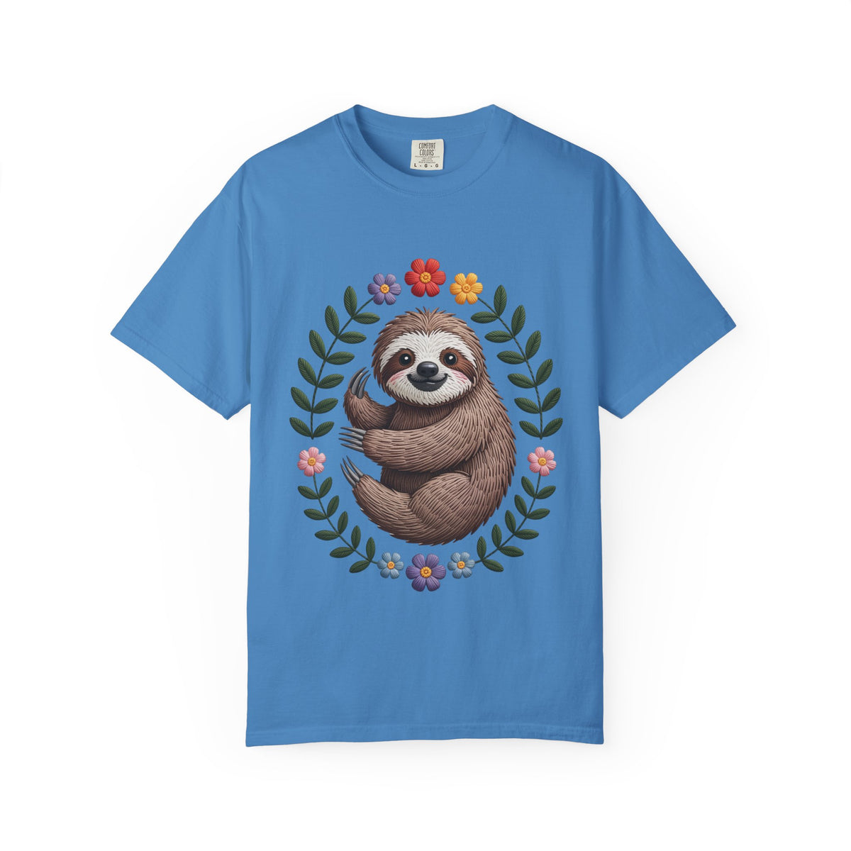 Floral Sloth T-Shirt