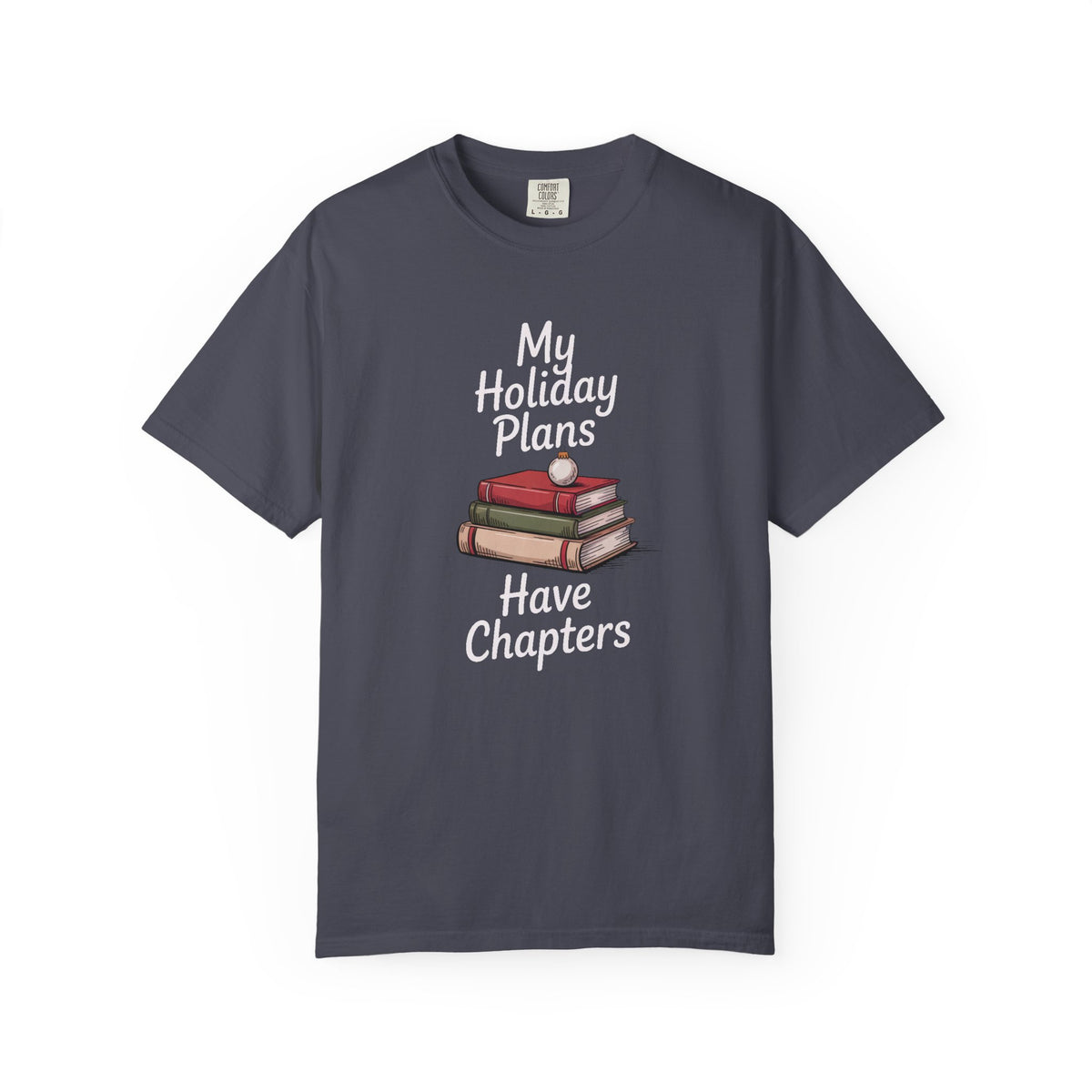 Bookish Christmas Shirt, My Holiday Plans Have Chapters, Book Lover Christmas Gift, Funny Reader Tee, Bookworm Holiday Shirt, Book Club Chr…