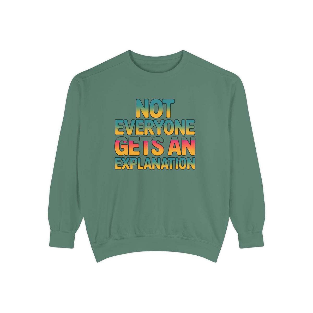 Not Everyone Gets An Explanation Sweatshirt, Bold Typography Crewneck, Sarcastic Quote Pullover, Trendy Statement Sweatshirt Gift