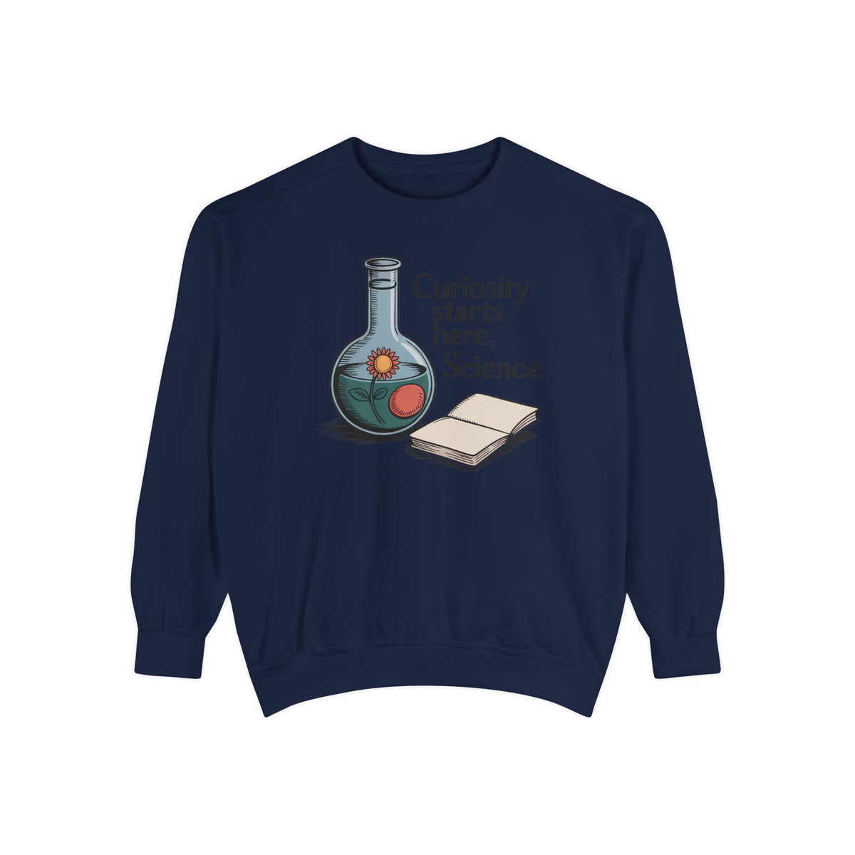 Science Teacher Sweatshirt, Back to School Gift For Science Teacher, Curiosity Starts Here Crewneck, Vintage Lab Flask Tee, Science Teacher…