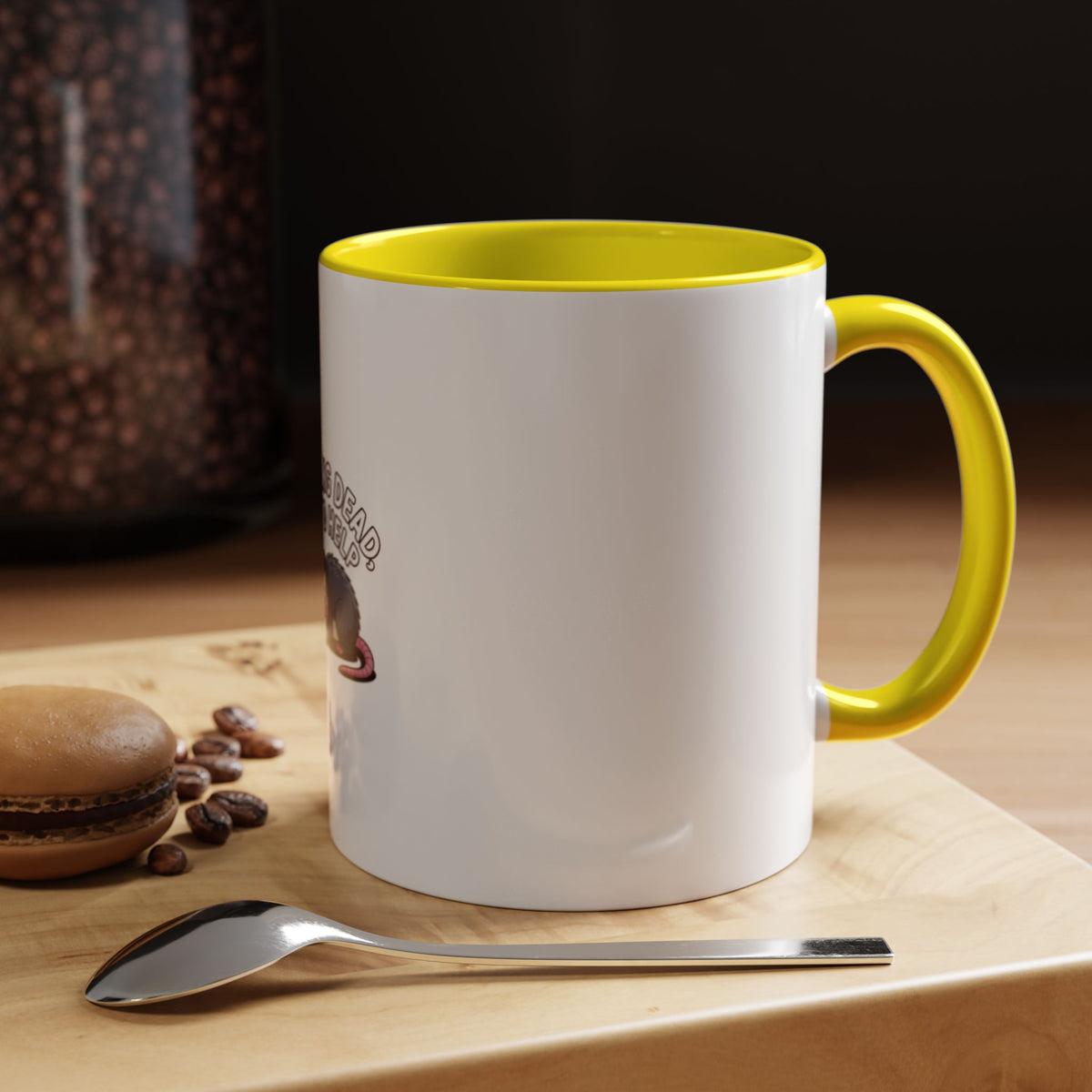 Funny Opossum Mug, Playing Dead Send Help Coffee Mug, Cute Cartoon Possum Gift, Sarcastic Animal Lover Mug