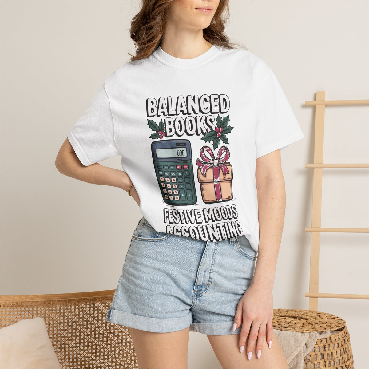 Accountant Christmas Shirt, Balanced Books Festive Moods Tee, Funny Gift For Accounting Team, Christmas Gift For Accountant, Bookkeeper Hol…