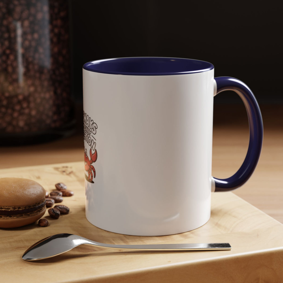 Funny Crab Mug, Sideways Is My Only Direction Coffee Mug, Cute Crab Lover Gift, Beach Ocean Animal Mug for Coffee Tea Lovers