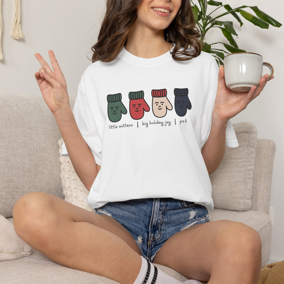 Pre-K Teacher Christmas Shirt, Little Mittens Big Holiday Joy, Preschool Staff Christmas Gift, Pre-K Christmas Crew Tee, Holiday Teacher Sh…