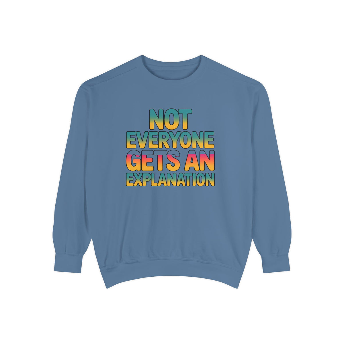 Not Everyone Gets An Explanation Sweatshirt, Bold Typography Crewneck, Sarcastic Quote Pullover, Trendy Statement Sweatshirt Gift