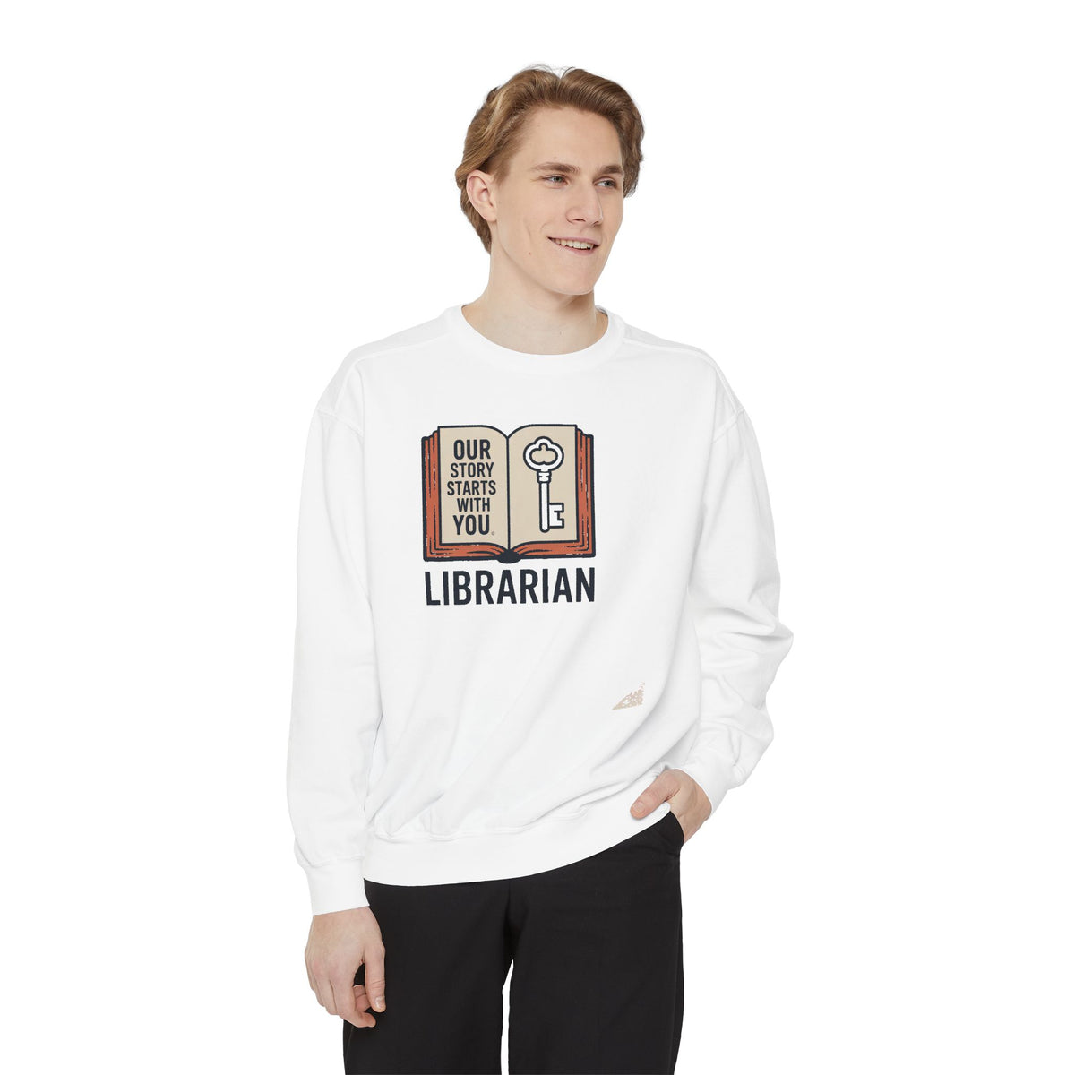 Librarian Sweatshirt, Our Story Starts With You, Teacher Appreciation Gift, School Librarian Crewneck, Librarian Appreciation Gift, Book Lo…