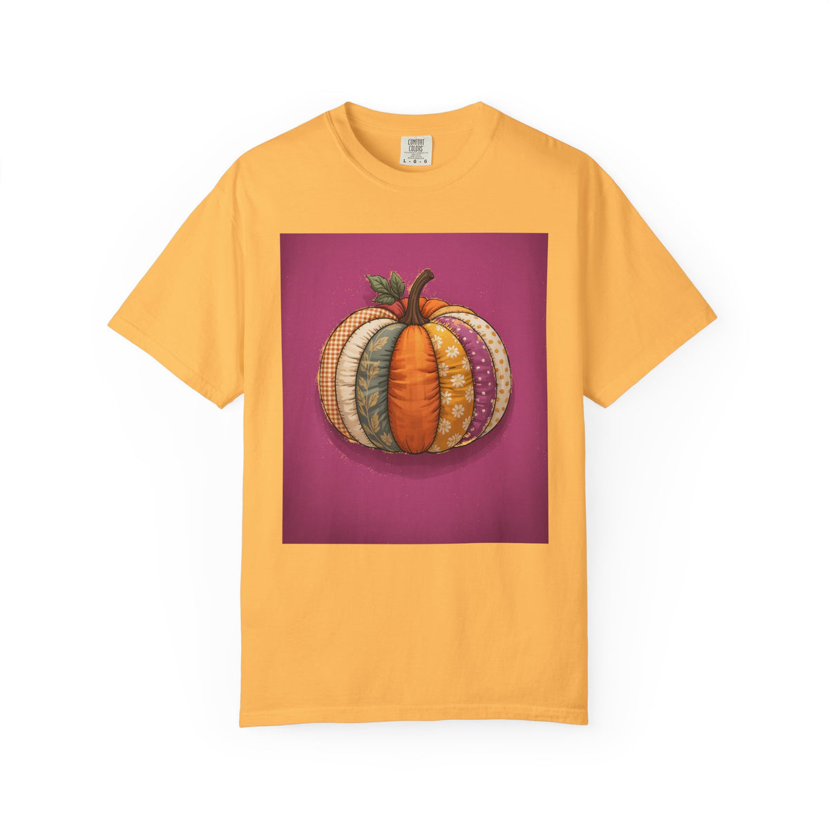 Patchwork Pumpkin Halloween Shirt, Cute Fall Pumpkin T-Shirt, Autumn Quilted Pumpkin Tee, Halloween Gift for Women