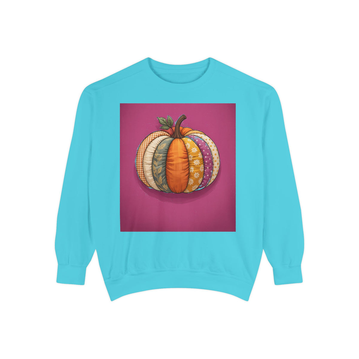 Patchwork Pumpkin Sweatshirt, Fall Quilted Pumpkin Crewneck, Halloween Sweatshirt, Cozy Autumn Gift, Cottagecore Fall Sweater