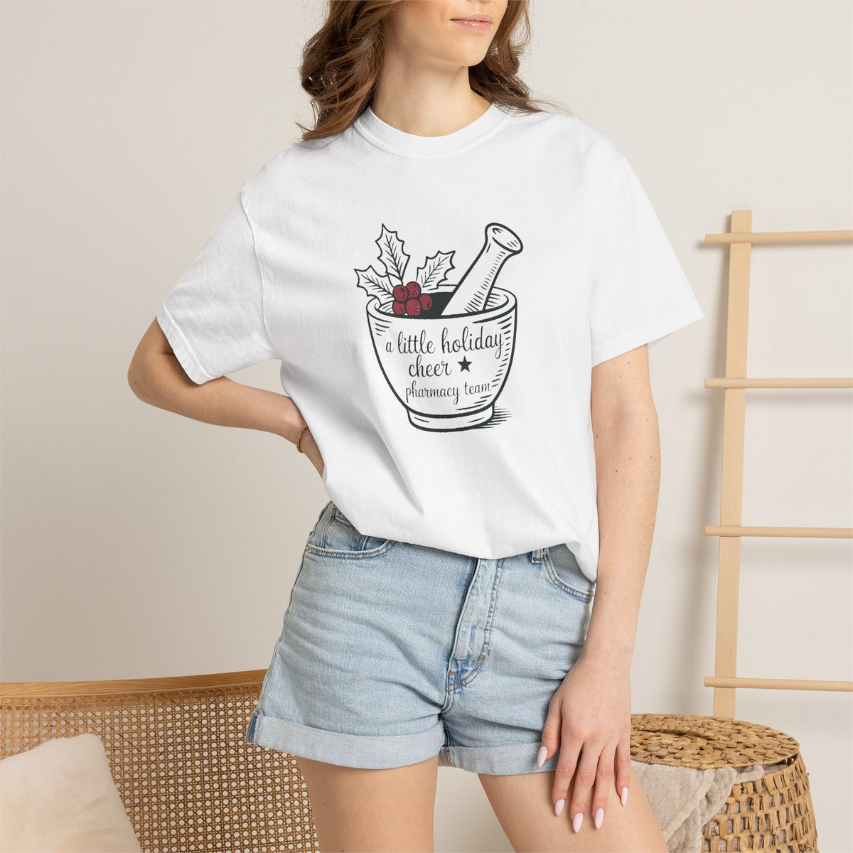 Pharmacy Team Christmas Shirt, A Little Holiday Cheer Tee, Pharmacy Christmas Crew Gift, Funny Pharmacist Holiday Shirt, Pharmacy Staff Tee