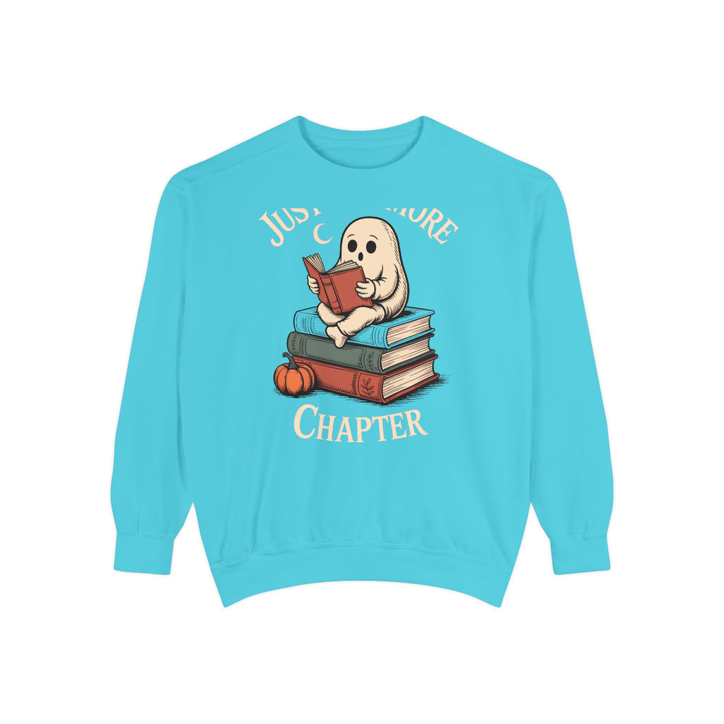 Just One More Chapter Ghost Sweatshirt, Halloween Reading Crewneck, Bookish Ghost Sweatshirt, Cozy Fall Book Lover Gift