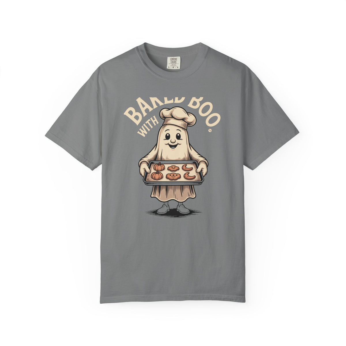 Baked With Boo Ghost Shirt, Funny Halloween Baking T-Shirt, Cute Ghost Cookie Tee, Spooky Season Bakery Gift
