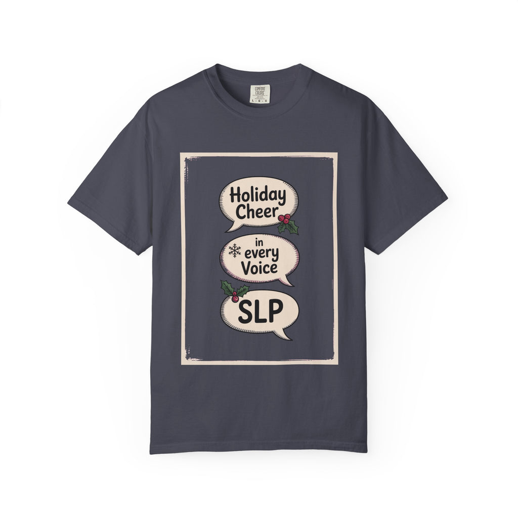 SLP Christmas Shirt, Holiday Cheer In Every Voice, Speech Language Pathologist Christmas Crew Tee, SLP Gift, Christmas Profession Shirt