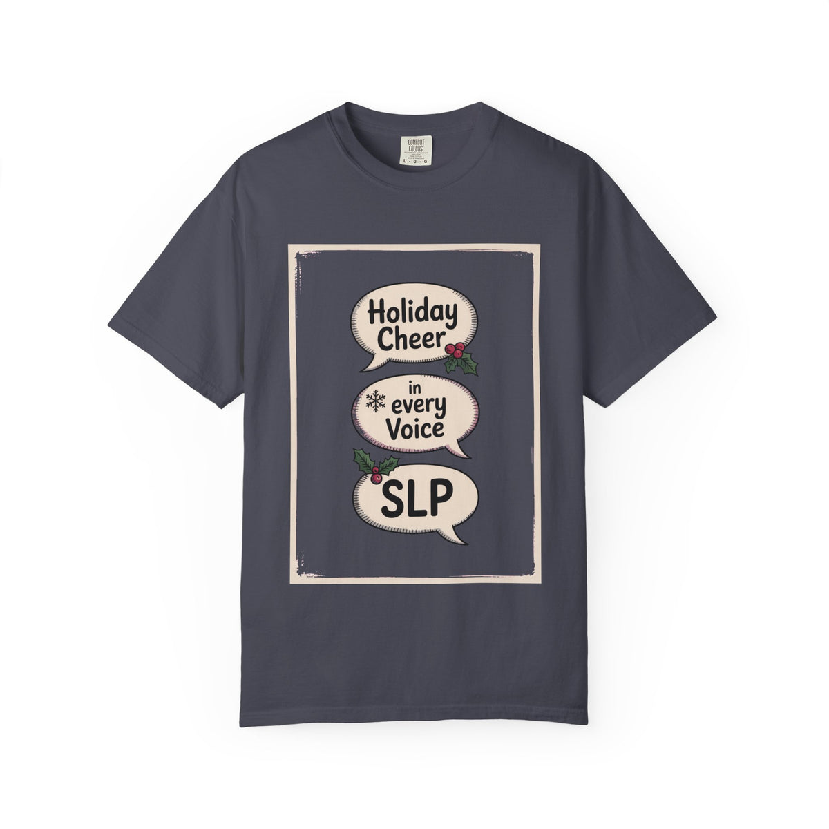 SLP Christmas Shirt, Holiday Cheer In Every Voice, Speech Language Pathologist Christmas Crew Tee, SLP Gift, Christmas Profession Shirt