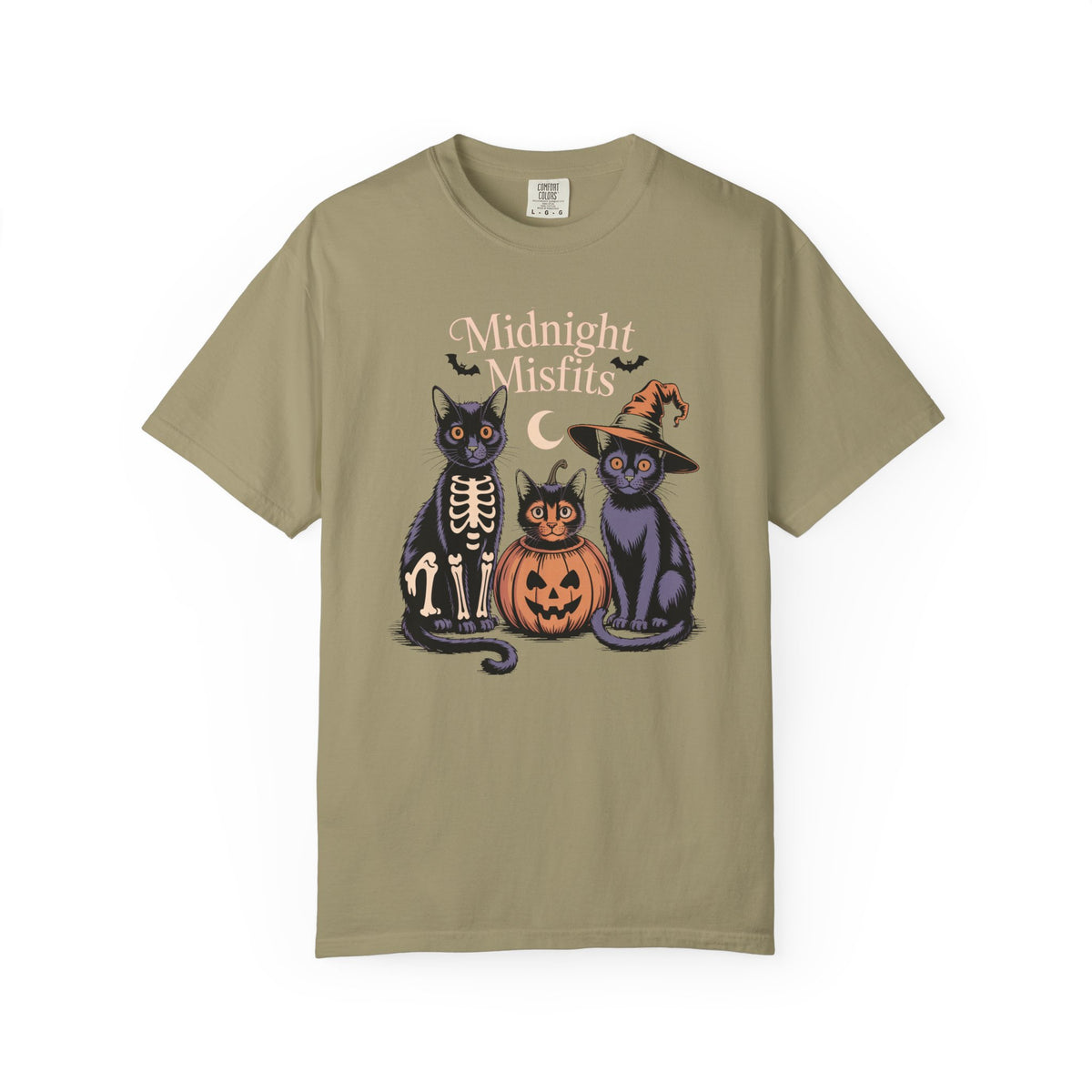 The Midnight Misfits Cats Shirt, Funny Black Cat Halloween T-Shirt, Vintage Cat Costume Tee, Spooky Season Gift