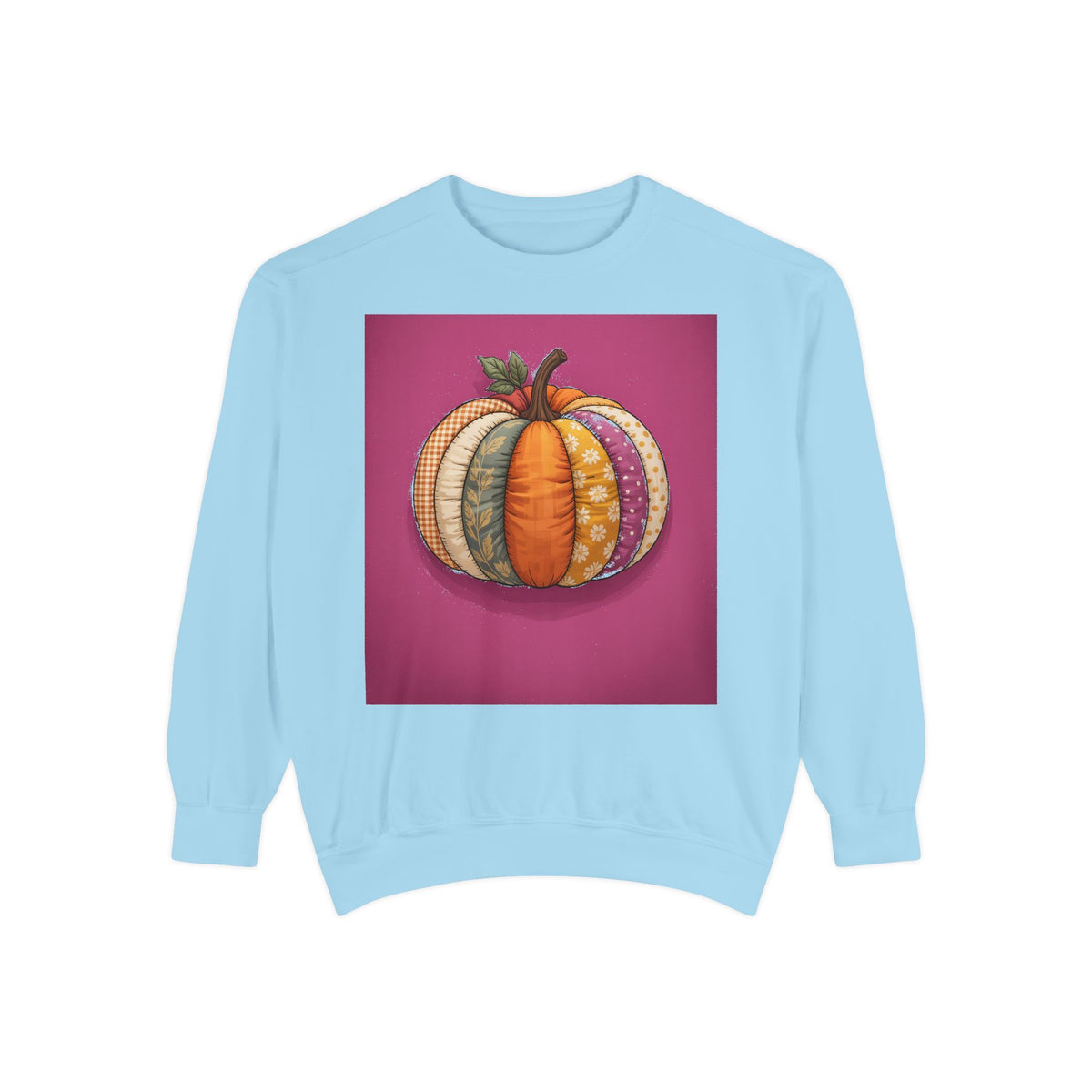 Patchwork Pumpkin Sweatshirt, Fall Quilted Pumpkin Crewneck, Halloween Sweatshirt, Cozy Autumn Gift, Cottagecore Fall Sweater
